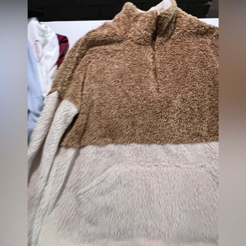 Fuzzy Half Zip Pullover - image 2